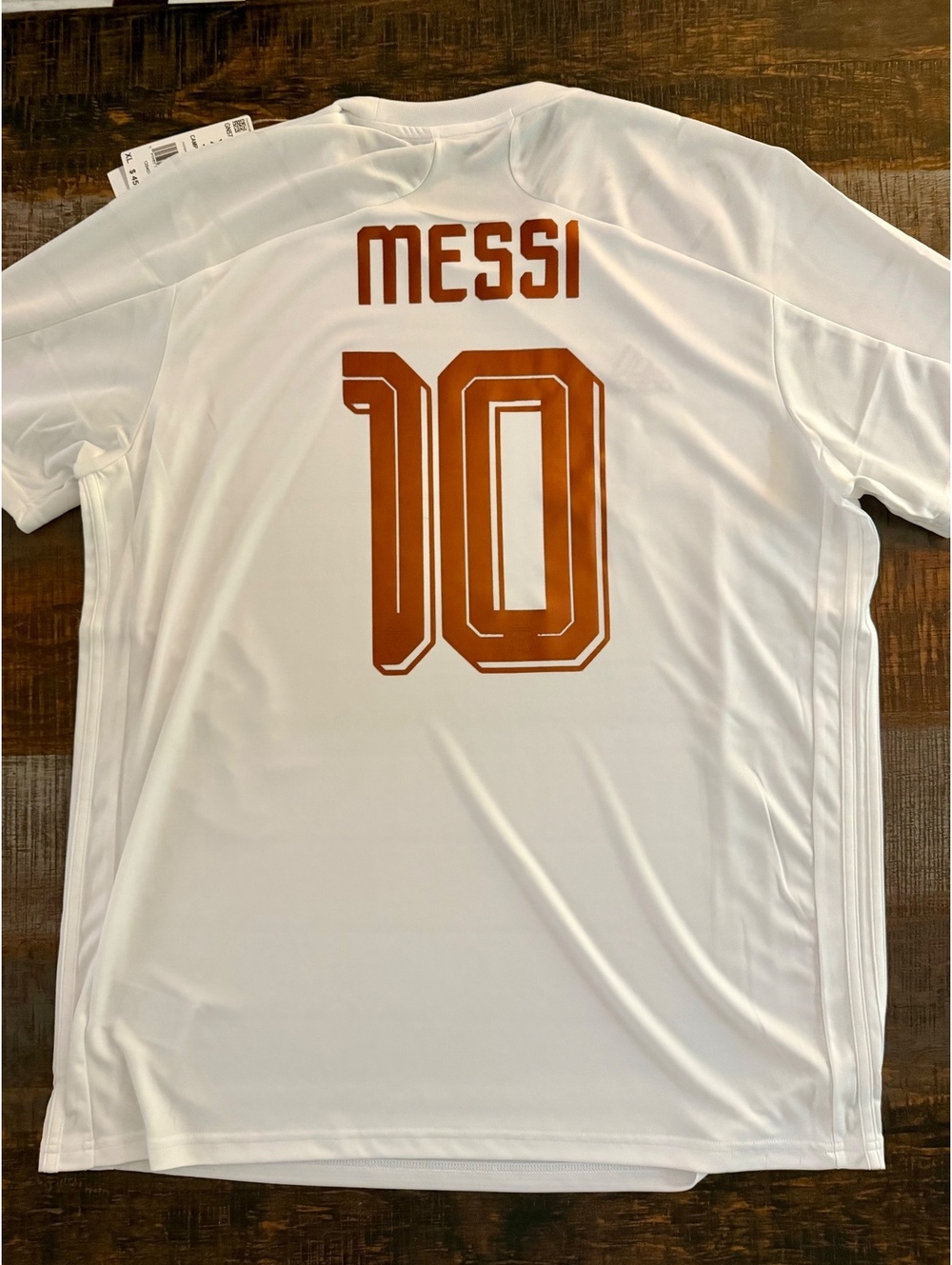 Messi Argentina Adidas White and Copper details Large